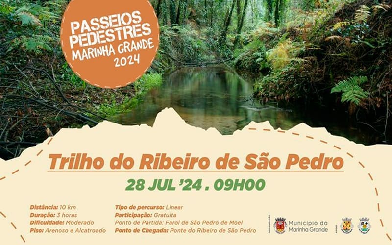 Passeios Pedestres Marinha Grande 2024: Trilho do Ribeiro de São Pedro