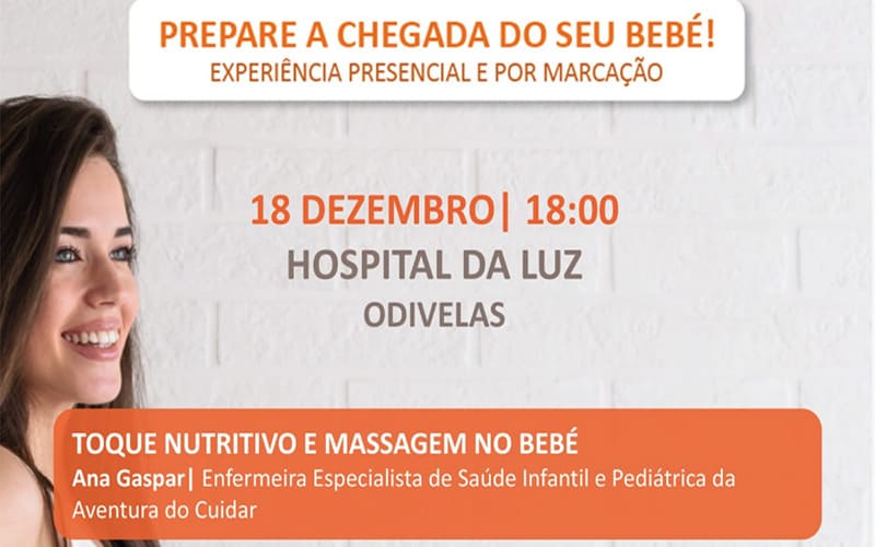 Toque nutritivo e massagem no bebé