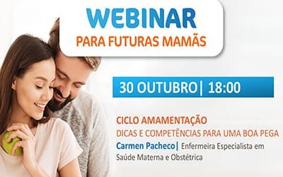 Eventos - Webinar Ciclo Amamentação: Dicas e competências para uma boa pega